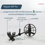 Klayzer GR Pro Langstrecken-GPS-Metalldetektor mit 5 Systemen und verschiedenen Technologien