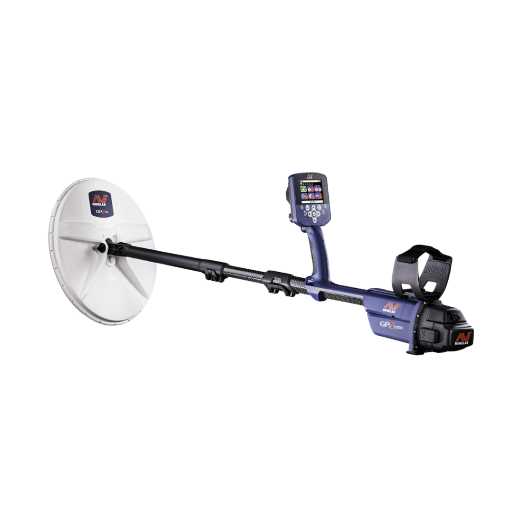 Minelab GPZ 7000 Golddetektor mit Suchspule und Bedieneinheit