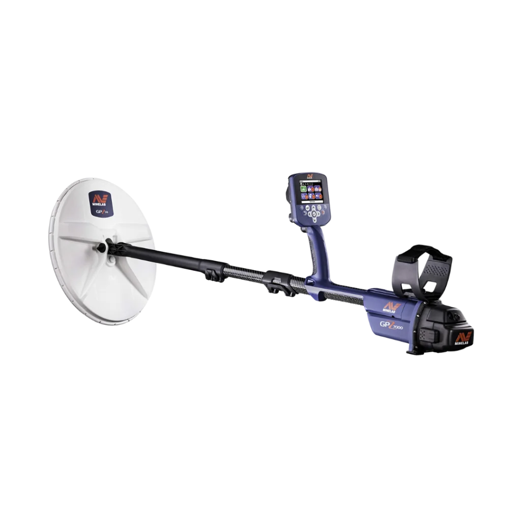 Minelab GPZ 7000 Golddetektor mit Suchspule und Bedieneinheit